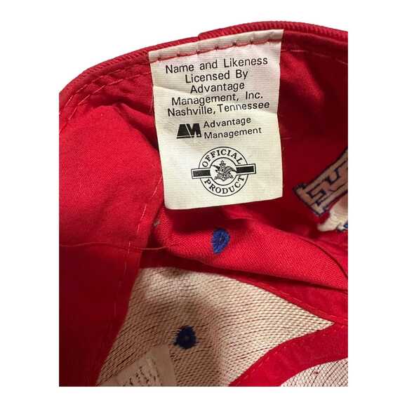 Vintage Budweiser Racing Bill Elliott #11 Nascar Snapback Hat Checkered Flag - Picture 7 of 7